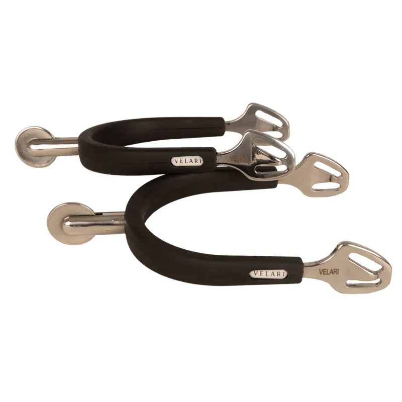 Velari Rubber Covered Large Wheel Rowell Stainless Steel Spurs -4