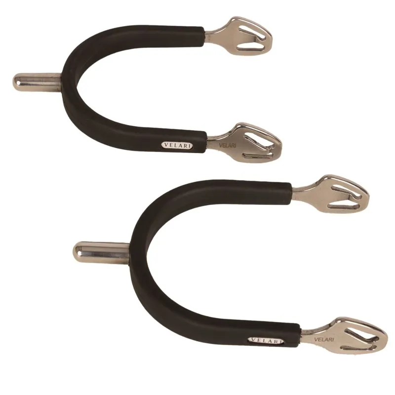 Velari Rubber Covered Rounded Stainless Steel Spurs 