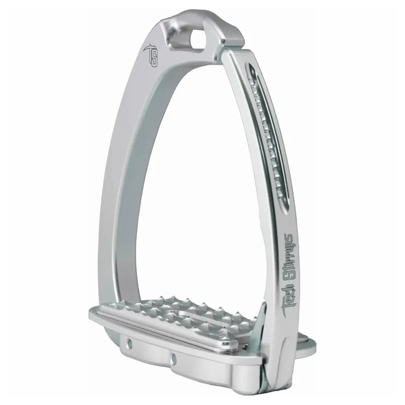 Tech Stirrups Venice Swarovski Dressage Sloped Stirrups - Silver/Crystal