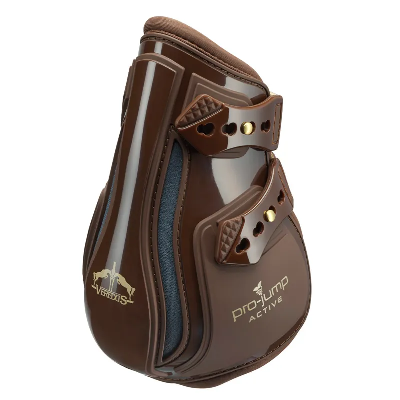 Veredus Pro Jump Active Elastic Rear Fetlock Boots - Brown