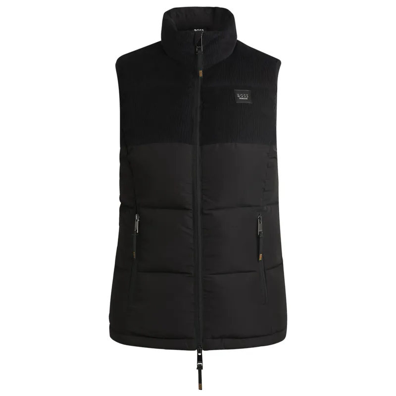 BOSS Equestrian Viola Cord Womens Puffer Vest Gilet - Black-1