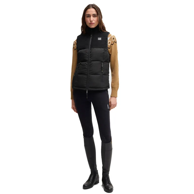 BOSS Equestrian Viola Cord Womens Puffer Vest Gilet - Black-5