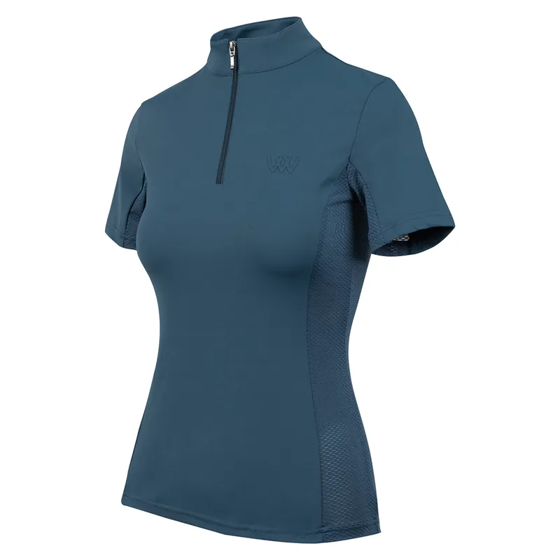 Woof Wear Tech Short Sleeve Womens Base Layer - Petrol Blue-1