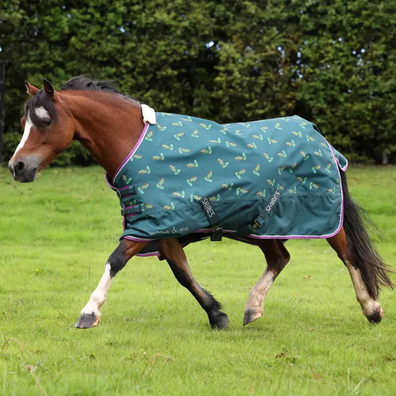 Winnie and Me 100g Turnout Rug - Green Print