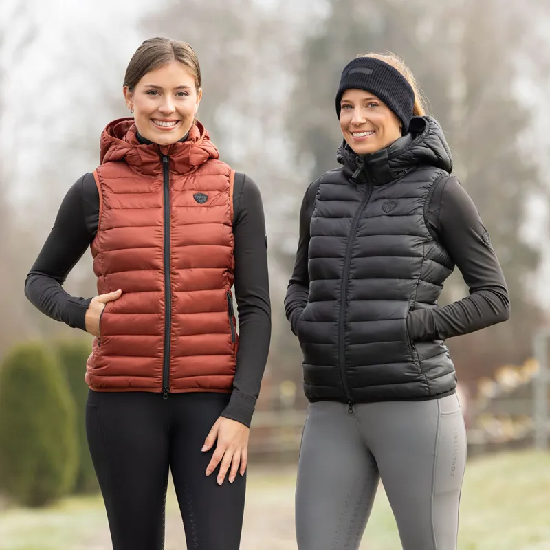 Covalliero Womens Quilted Gilet - Rust-6