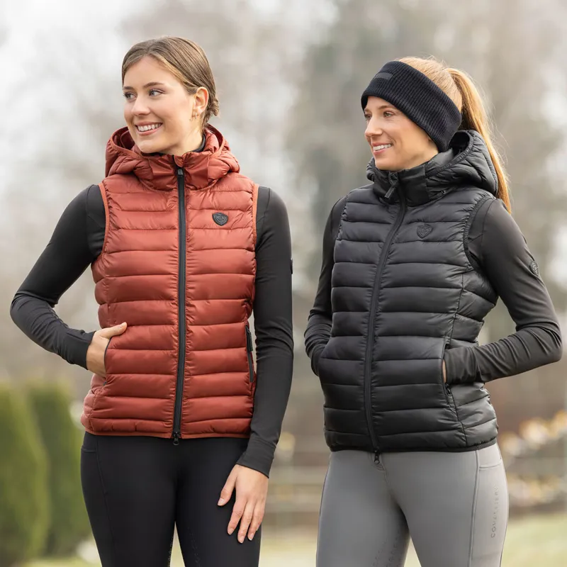 Covalliero Womens Quilted Gilet - Rust-2
