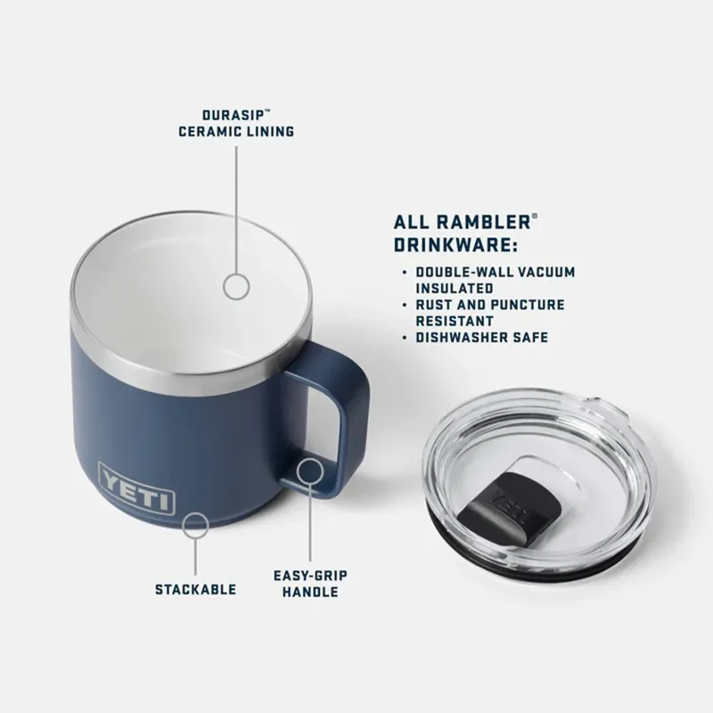 YETI Rambler 14oz/414ml Stackable Mug - Navy-6