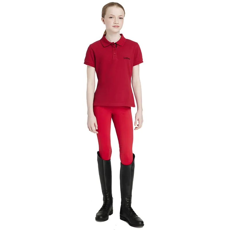 LeMieux Young Rider Classique Polo Shirt - Chilli-1
