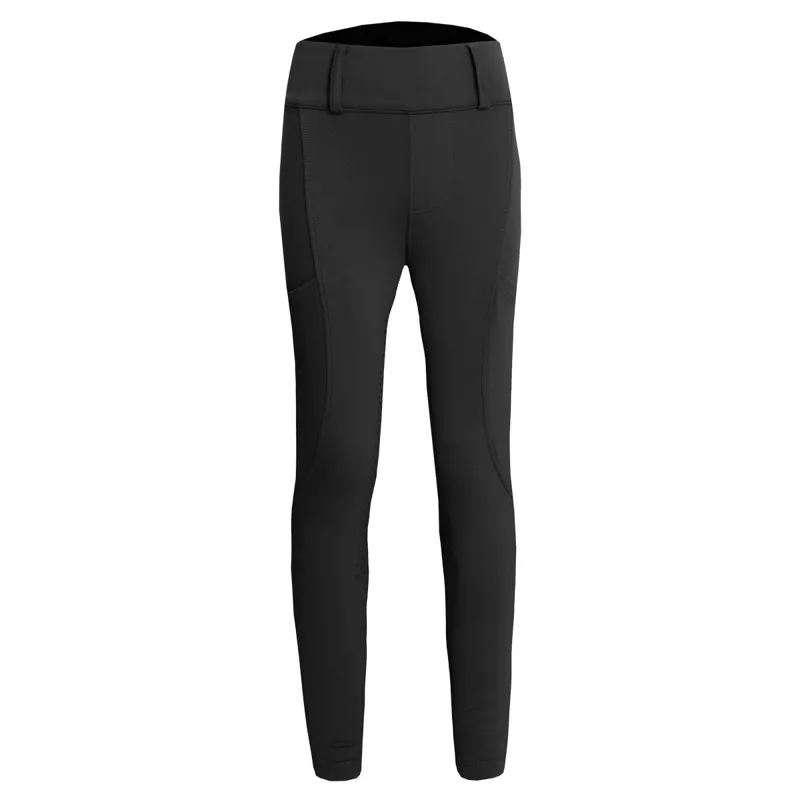 Aztec Diamond Young Rider Compression Full Grip Pull On Breeches - Black-3