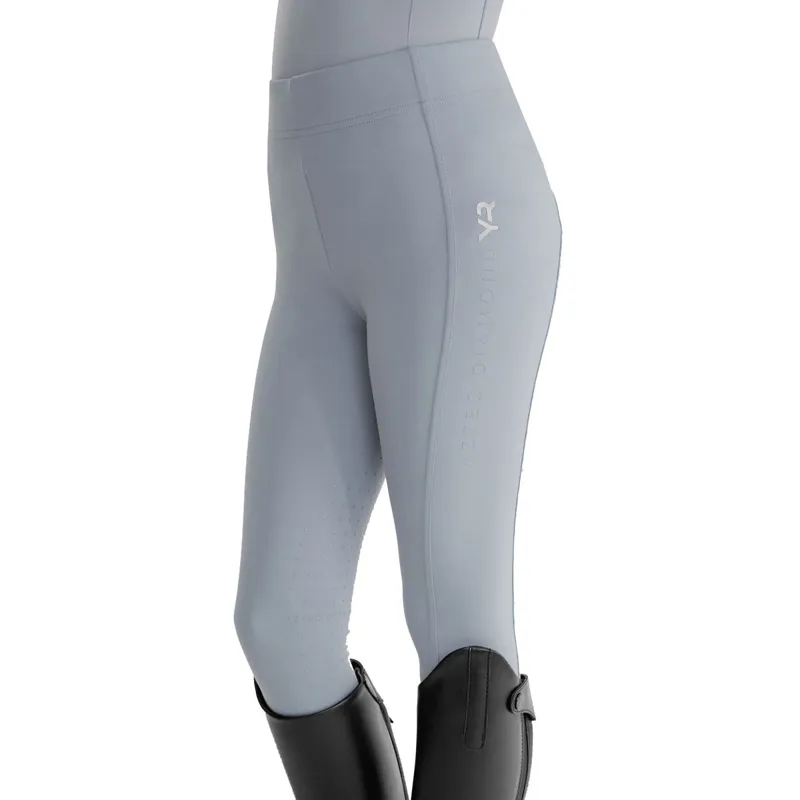 Aztec Diamond Young Rider Full Grip Riding Leggings - Ash Blue