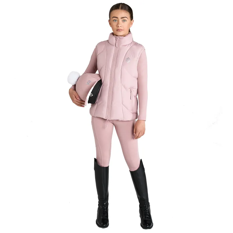 Aztec Diamond Young Rider Puffer Gilet - Pink-7