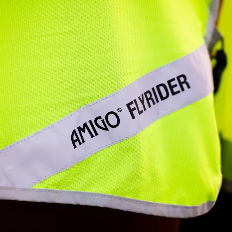 Amigo Flyrider Full Neck Fly Rug Exercise Sheet - Fluorescent Yellow-1
