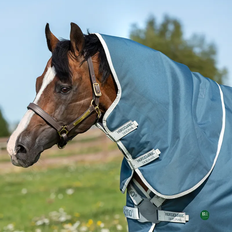 Amigo AmECO 1200D Plus 100g Turnout Rug - Teal/Grey-1