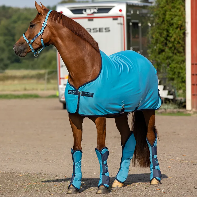 Amigo Jersey Cooler Rug - Delphinium Blue/Navy - 5ft9-2