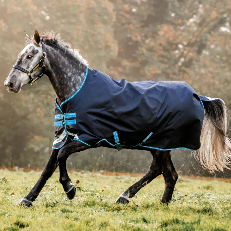Amigo Bravo 12 Original 50g Turnout Rug - Navy/Turquoise/Aqua