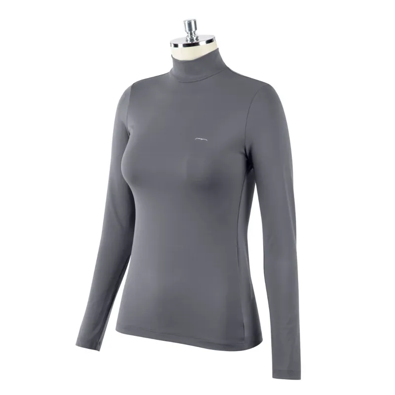Animo Dullip Ladies Turtleneck Top - Chinchilla Grey UK6
