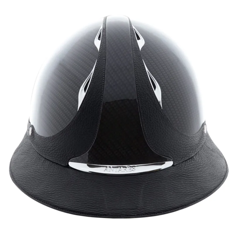 Antares Premium Eclipse Glossy Riding Hat - Carbon-1
