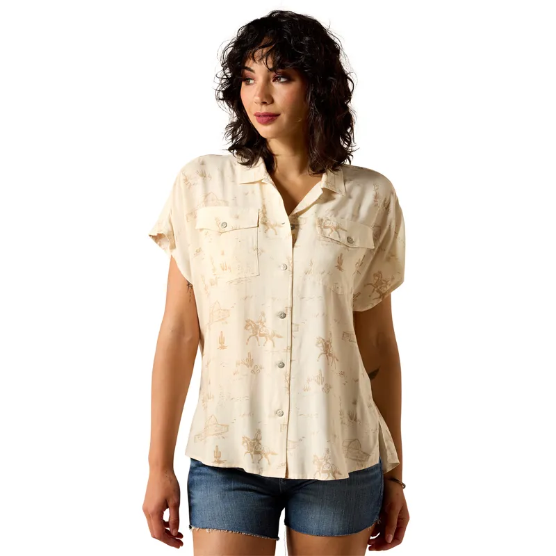 Ariat Badlands Womens Short Sleeve Shirt - Turtle Ranchscape