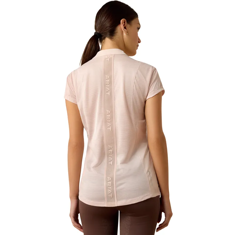 Ariat Breathe 1/2 Zip Womens Short Sleeve Base Layer - Sepia Rose-1