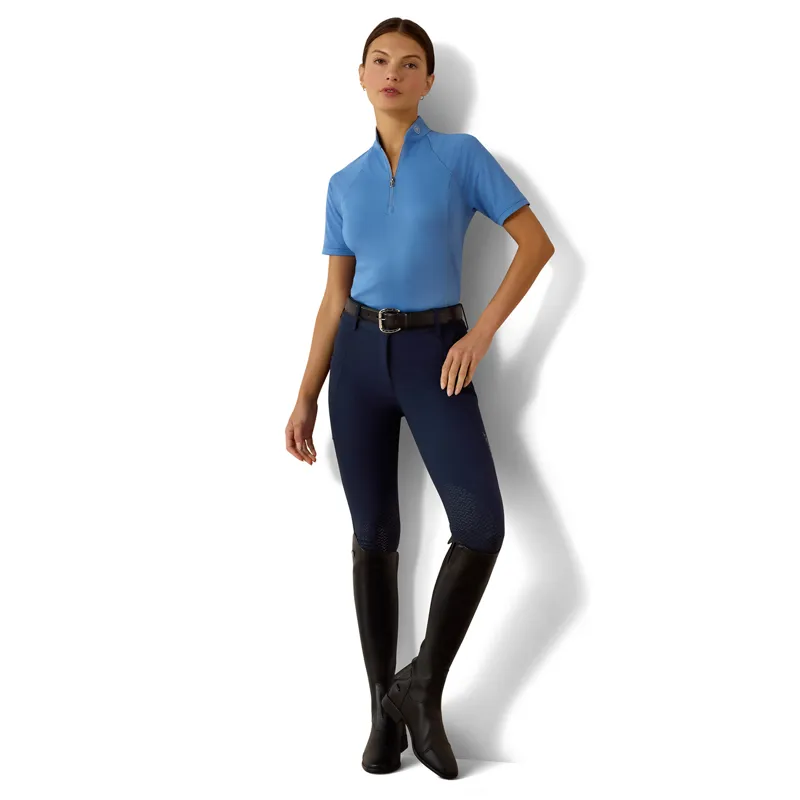 Ariat Soquel Womens Short Sleeve 1/4 Zip Base Layer - Riviera-4