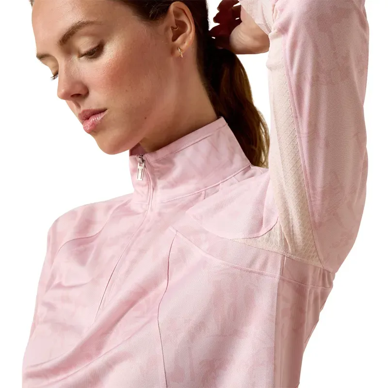 Ariat Sunstopper 3.0 Womens Base Layer Top - Sepia Rose/Horse Park-2