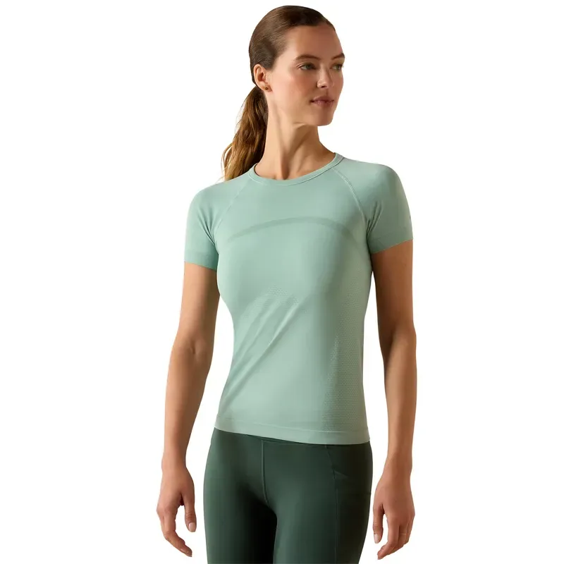 Ariat Sustain Womens Short Sleeve Base Layer - Blue Surf