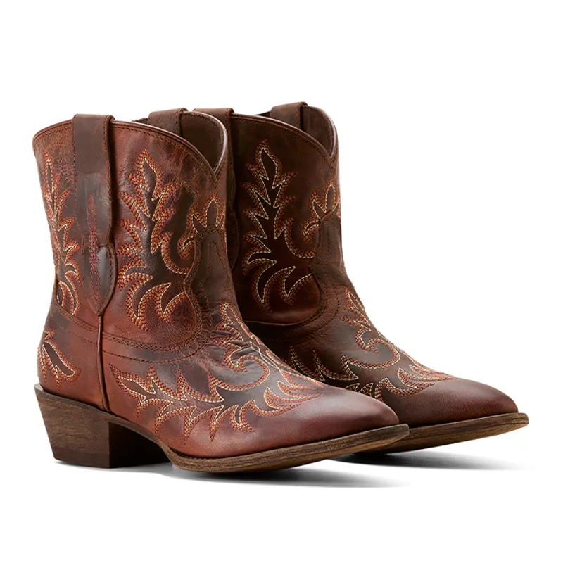 Ariat Carlin Short Ladies Western Boots - Dark Sierra-1