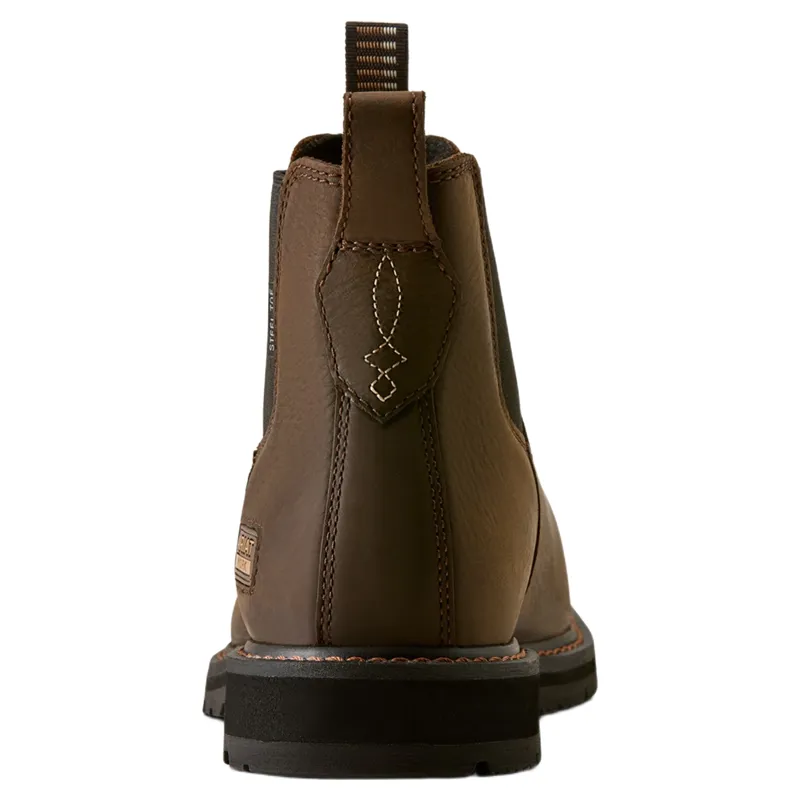 Ariat Groundrancher Steel Toe Mens Work Boots - Dark Brown-2