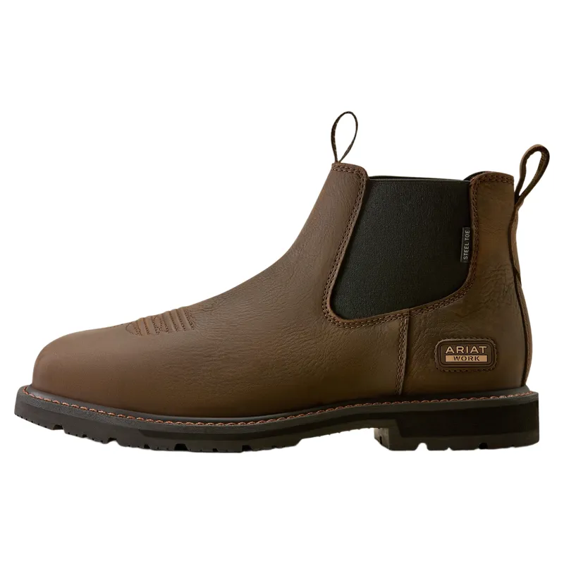 Ariat Groundrancher Steel Toe Mens Work Boots - Dark Brown-3