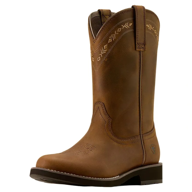 Ariat Kearney Round Toe Womens  Western Boots - Distressed Brown
