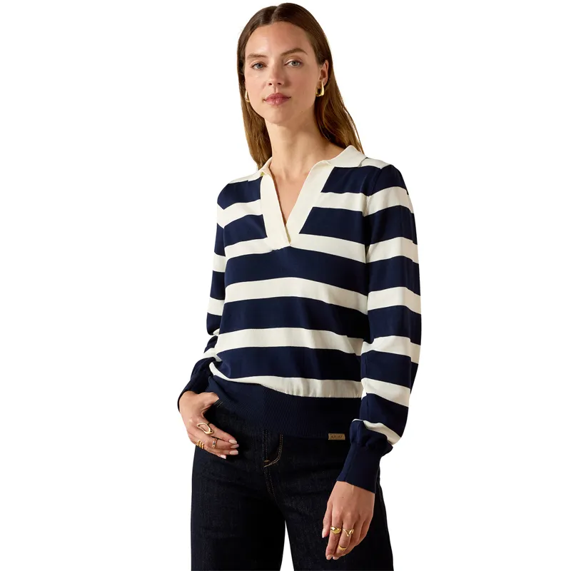 Ariat Country Langsett Womens Sweater - Navy Stripe