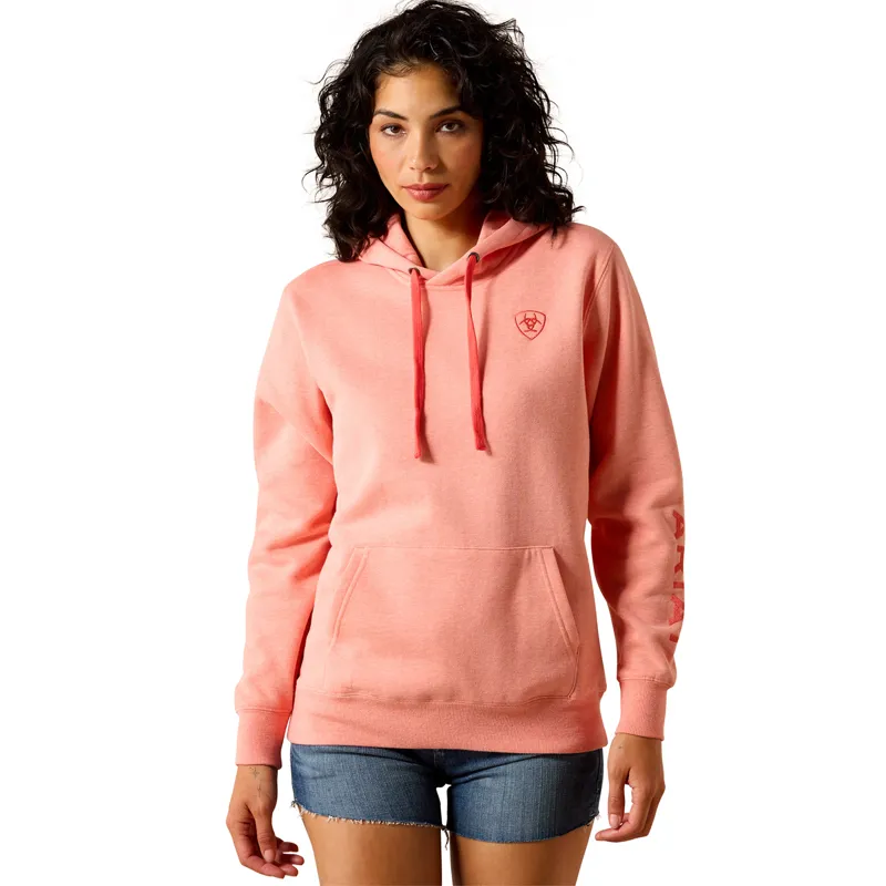 Ariat Logo 2.0 Womens Hoodie - Peach Amber Heather