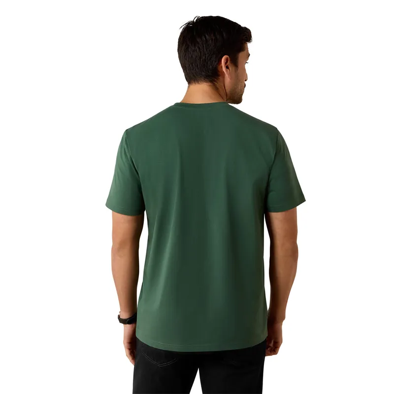 Ariat Vertical Logo Mens Tee - Monstera-2