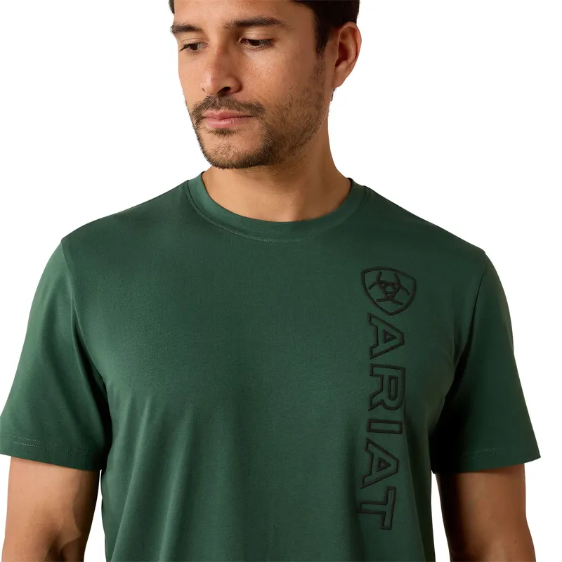 Ariat Vertical Logo Mens Tee - Monstera-3