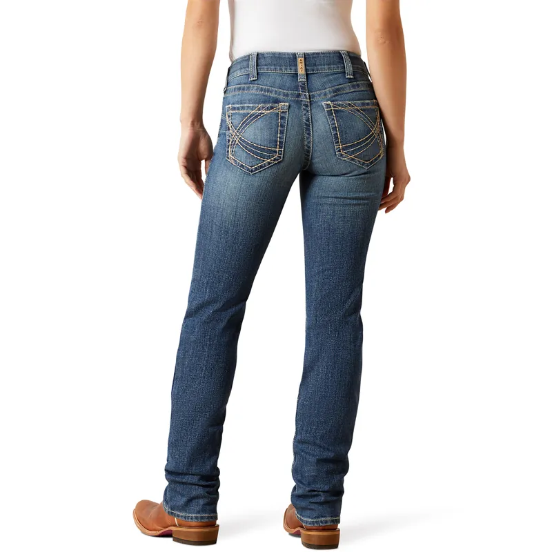 Ariat Estelle Womens Mid Rise Straight Leg Jeans - Blue-1