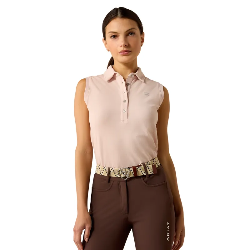 Ariat Prix 3.0 Womens Sleeveless Polo Shirt - Sepia Rose