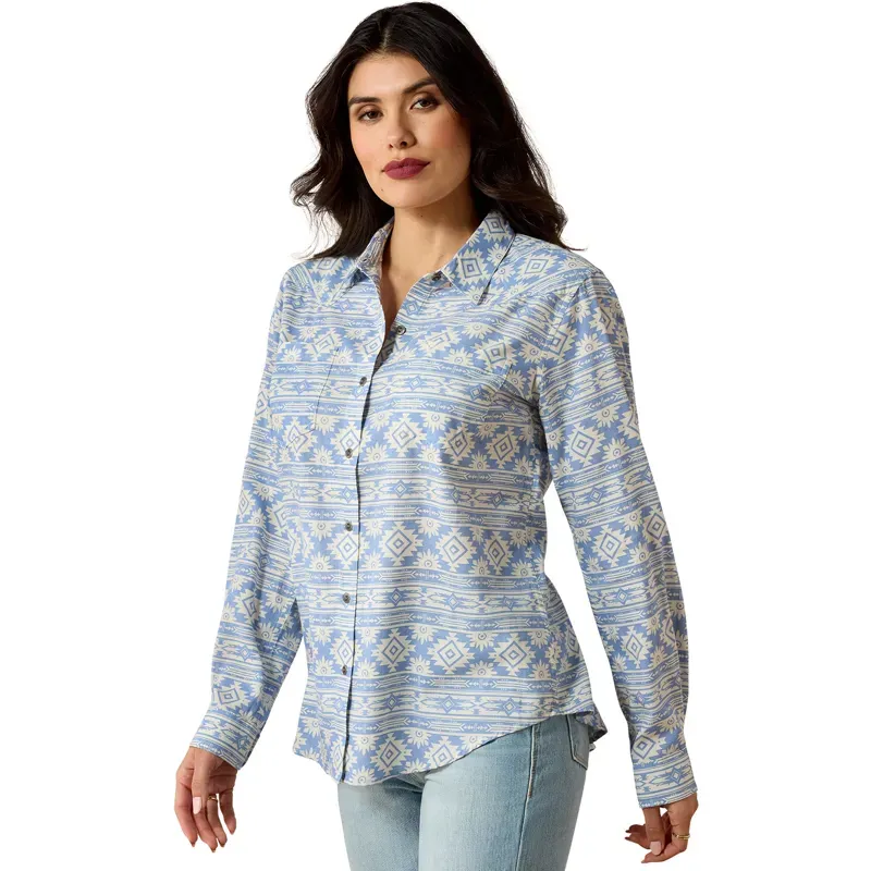 Ariat Billie Jean Womens Shirt - Ashleigh Blue Crystal