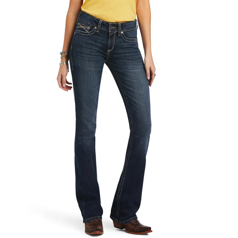 Ariat R.E.A.L. Perfect Rise Womens Lexie Boot Cut Jeans - Blue