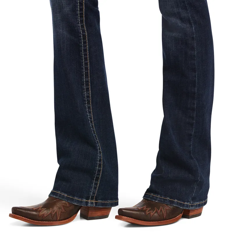 Ariat R.E.A.L. Perfect Rise Womens Lexie Boot Cut Jeans - Blue-3