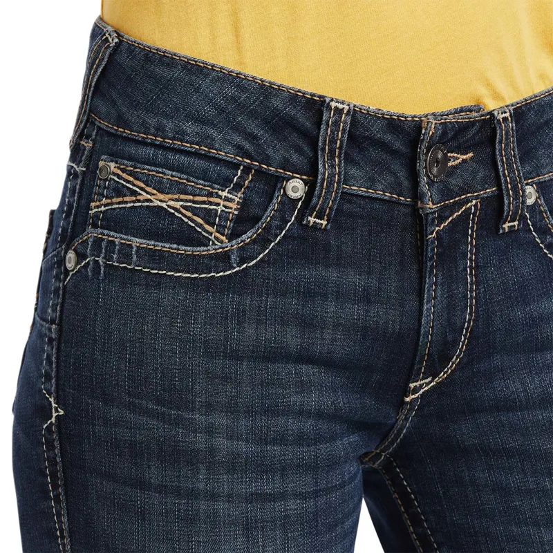 Ariat R.E.A.L. Perfect Rise Womens Lexie Boot Cut Jeans - Blue-4