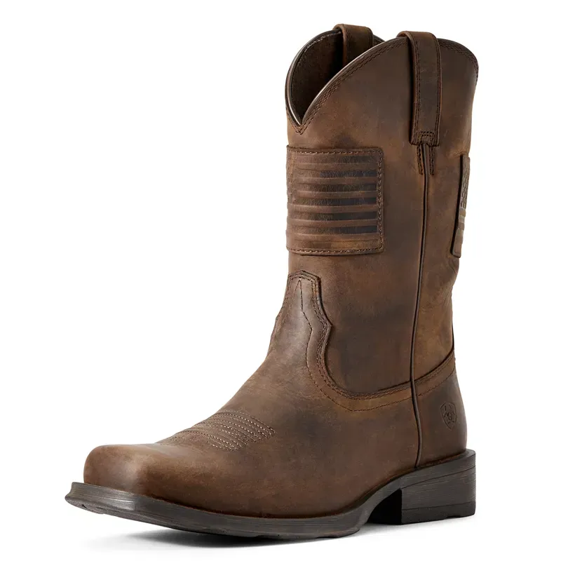 Ariat Rambler Patriot Mens Western Boots - Distressed Brown