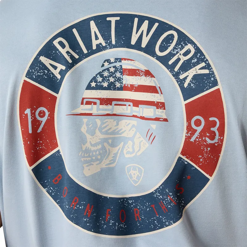 Ariat Rebar Cotton Strong Mens T-Shirt - Dusty Blue-4