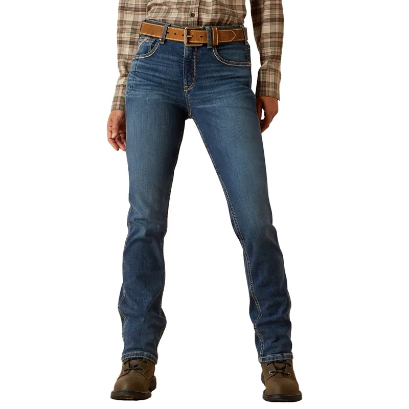 Ariat Riveter Rebar High Rise Womens Straight Leg Jeans - Blue