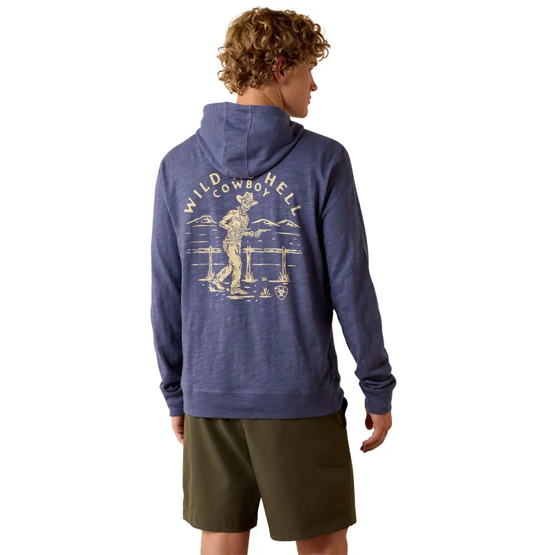 Ariat Mens Retro Lightweight Western Hoodie - Nightshadow-1