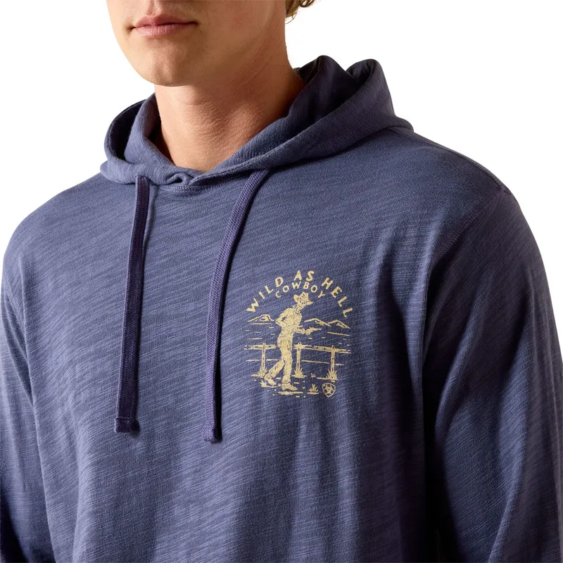 Ariat Mens Retro Lightweight Western Hoodie - Nightshadow-2