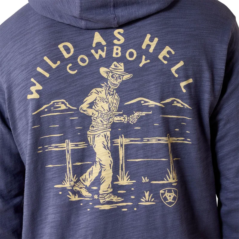 Ariat Mens Retro Lightweight Western Hoodie - Nightshadow-3