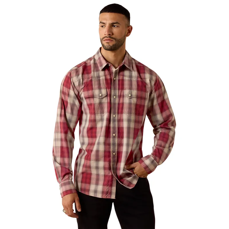 Ariat Mens Retro Long Sleeve Shirt - Hawthorne/Red