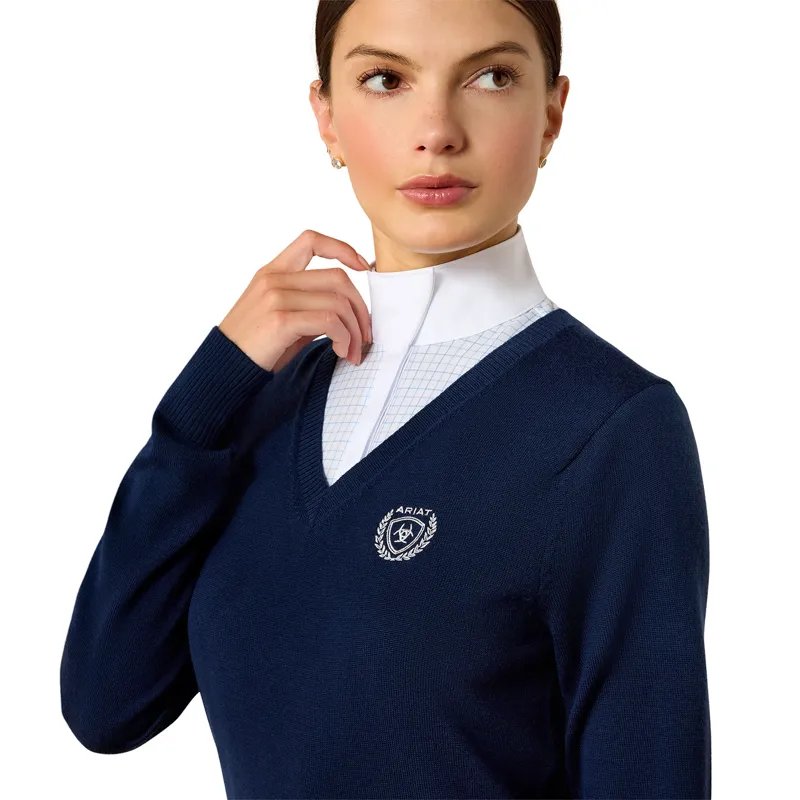 Ariat Saluut Womens Sweater - Navy-2