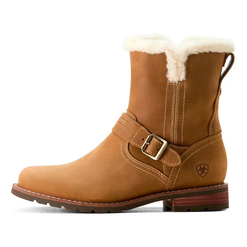 Ariat Savannah Sherpa Ladies Short Waterproof Boots - Carmel Tan-4