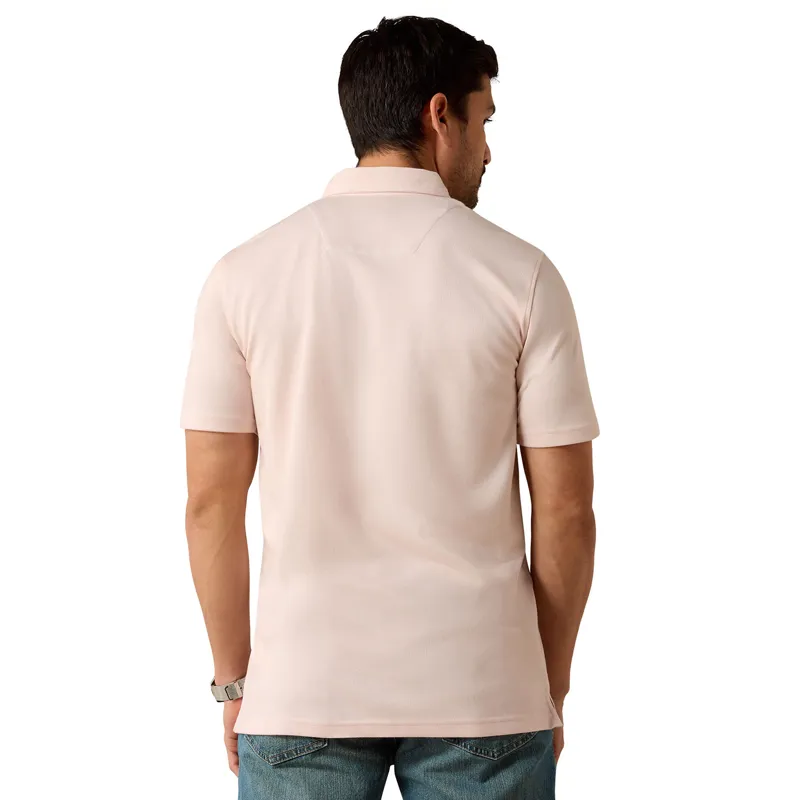 Ariat Country Shaldon Mens Polo Shirt - Icy Pink Heather-1